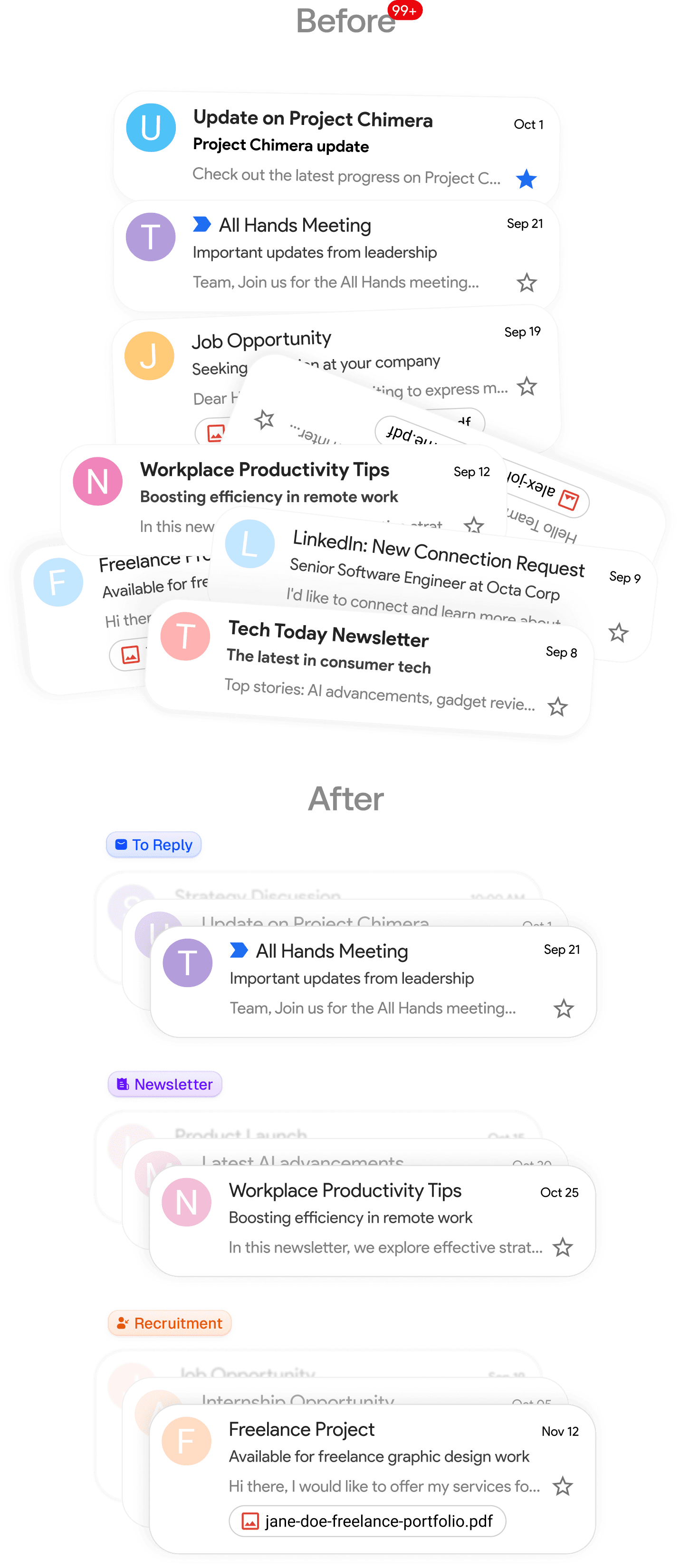 an organized inbox