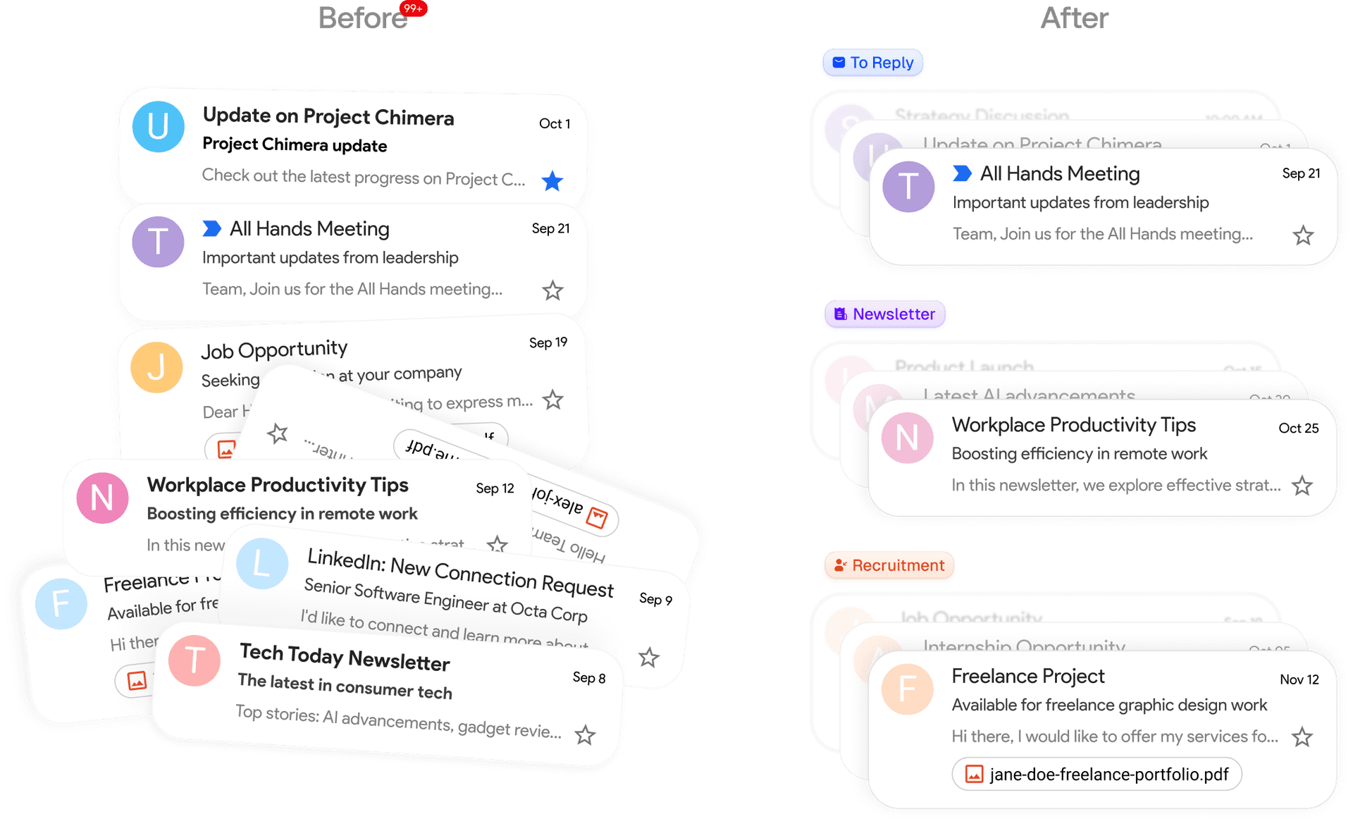 an organized inbox