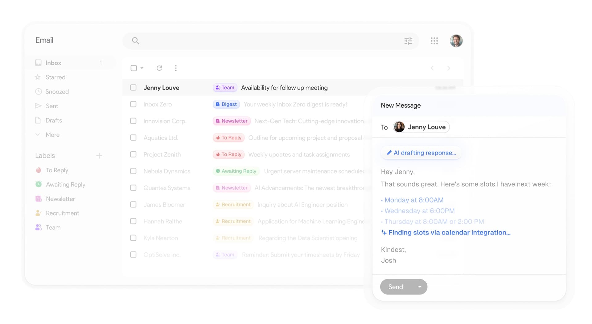 an organized inbox